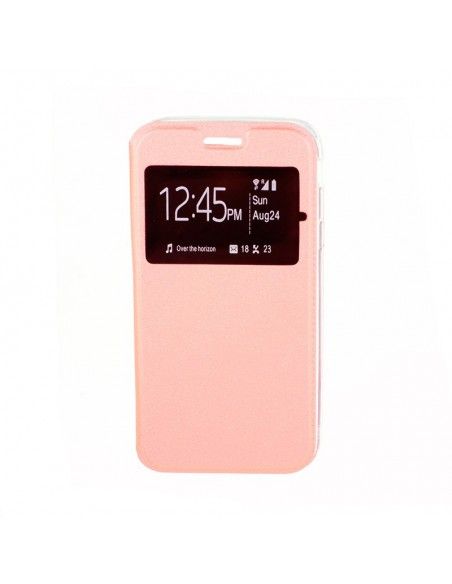 Funda libro cartera soporte TPU Samsung J730 Galaxy J7 (2017) rosa cobre