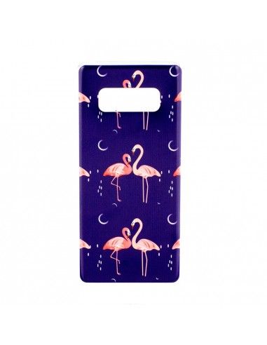 Carcasa TPU Samsung N950 Galaxy Note 8 diseño Flamencos Noche