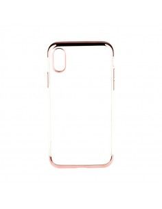 Carcasa TPU transparente Samsung N950 Galaxy Note 8 detalles metalizados rosa cobre