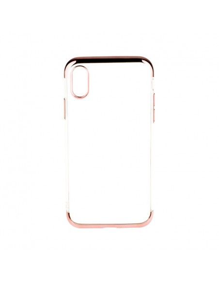 Carcasa TPU transparente Samsung N950 Galaxy Note 8 detalles metalizados rosa cobre
