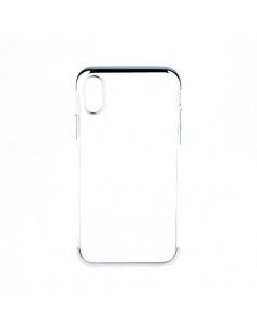 Carcasa TPU transparente Samsung N950 Galaxy Note 8 detalles metalizados plateados