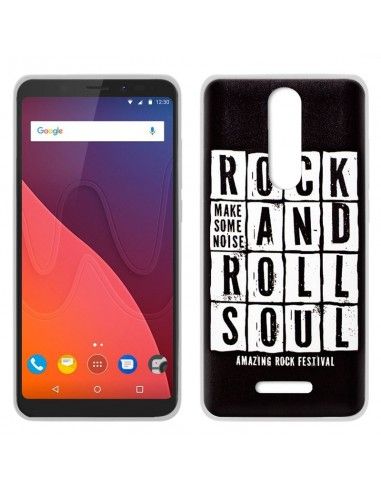 Funda gel TPU Wiko View diseño Rock