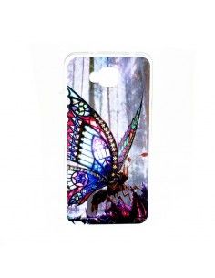 Carcasa TPU BQ Aquaris V Plus / VS Plus diseño Mariposa Vidriera