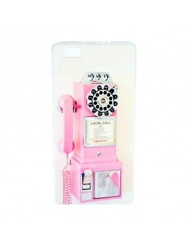 Carcasa TPU Huawei P8 Lite (2017) diseño Teléfono Clásico rosa