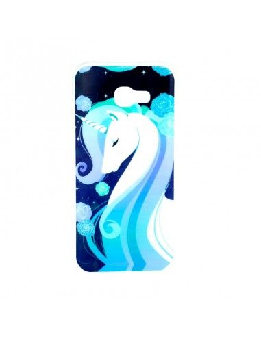 Carcasa TPU Samsung A520 Galaxy A5 (2017) diseño Unicornio azul
