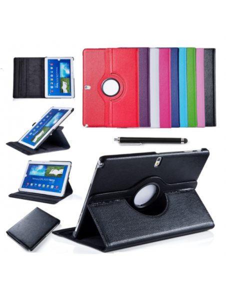 Funda soporte giratorio Samsung Galaxy Note Tab 2014 10,1 pulgadas (P600-P601-P605) roja
