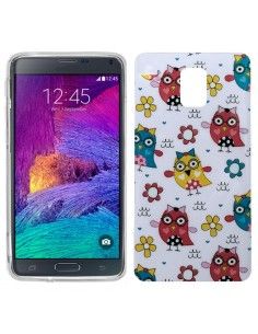 Carcasa TPU Samsung Galaxy Note 4 diseño Buhos