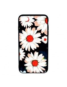 Carcasa borde TPU iPhone 6 Plus / 6s Plus negra diseño Margaritas