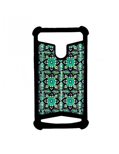 FUNDA SILICONA UNIVERSAL DISEÑO REFORZADA 5" - 5,5" NEGRA AZULEJOS