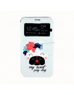 Funda libro soporte TPU LG K4 (2017) / K8 (2017) diseño My Sweet Pug Dog