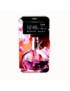 Funda libro soporte TPU LG K4 (2017) / K8 (2017) diseño Perfume Flores