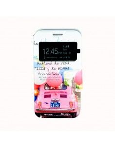Funda libro soporte TPU Samsung J330 Galaxy J3 (2017) diseño Cinquecento rosa