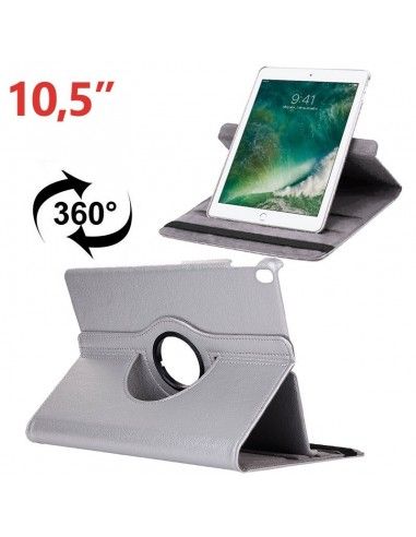 Funda soporte giratorio iPad Pro 10,5 pulg / iPad Air 2019 (3ª gen.) polipiel plata