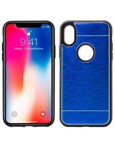 Carcasa aluminio cama TPU iPhone X / XS azul