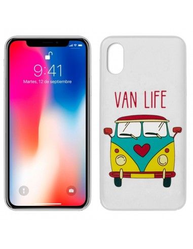 Carcasa TPU iPhone X / XS diseño Furgo Van Life