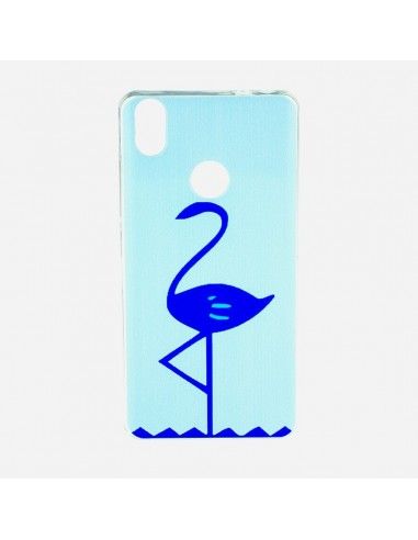 Carcasa TPU BQ Aquaris X / X Pro diseño Flamenco azul