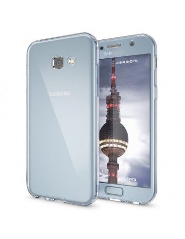 Funda 2 en 1 gel TPU 3D Samsung A320 Galaxy A3 (2017) transparente (Frontal + trasera)