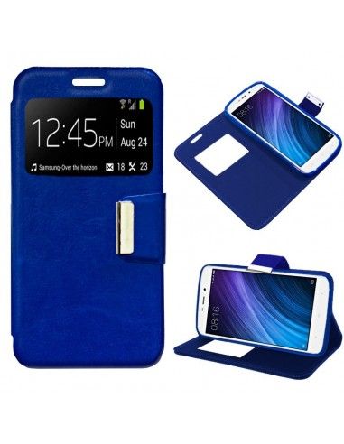 Funda libro soporte TPU ventana Xiaomi Redmi 4A azul