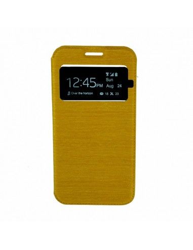 Funda libro soporte TPU Huawei P8 Lite (2017) dorada