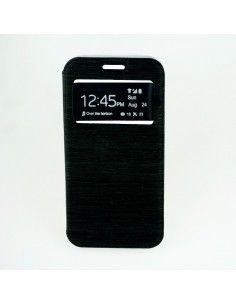 FUNDA LIBRO SOPORTE IMAN TPU VENTANA HUAWEI P8 LITE (2017) NEGRA