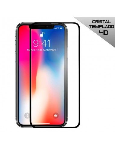Protector pantalla vidrio templado iPhone X / XS / 11 Pro (Full 4D negro)