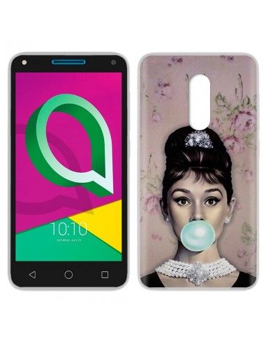 Carcasa TPU Alcatel U5 3G / U5 3G Plus (4047) diseño Audrey
