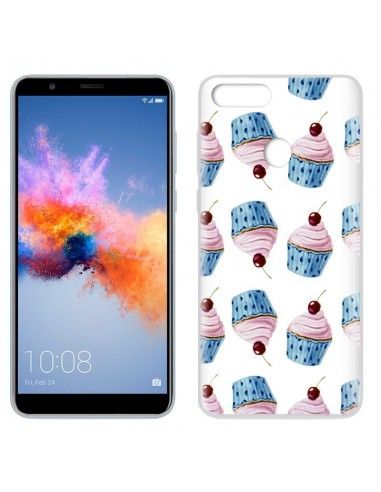 Carcasa TPU transparente Huawei Honor 7X diseño Cupcakes