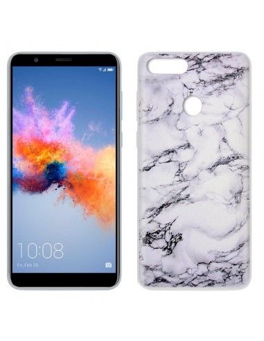Carcasa TPU transparente Huawei Honor 7X diseño Mármol blanco