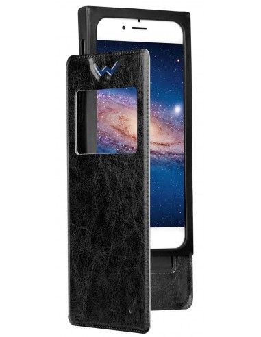 FUNDA LIBRO UNIVERSAL CARTERA IMAN SOPORTE SILICONA 5,3" - 5,7" NEGRA