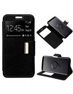 Funda libro soporte TPU Samsung G965 Galaxy S9 Plus negra
