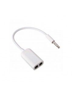 Adaptador universal doble toma Jack 3,5 mm