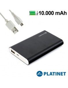 Bateria externa universal Power Bank 10.000 mAh (Li-Po) fina negra