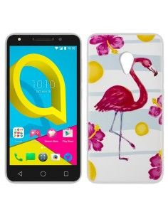 Carcasa TPU Alcatel U5 4G diseño Flamenco