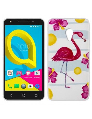 Carcasa TPU Alcatel U5 4G diseño Flamenco