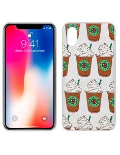 Carcasa TPU iPhone X / XS diseño Coffee
