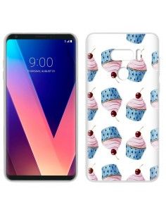 Carcasa TPU transparente LG V30 diseño Cup Cake