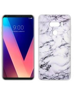 Carcasa TPU LG V30 diseño Mármol Blanco