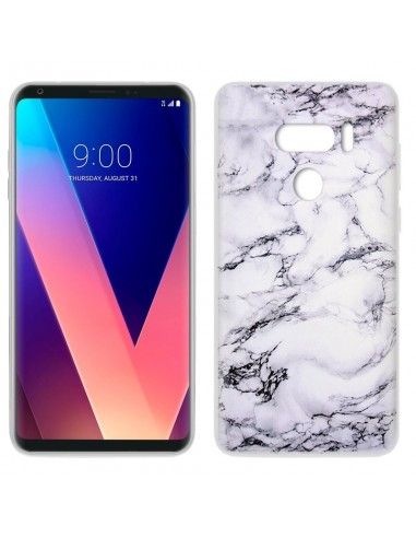 Carcasa TPU LG V30 diseño Mármol Blanco