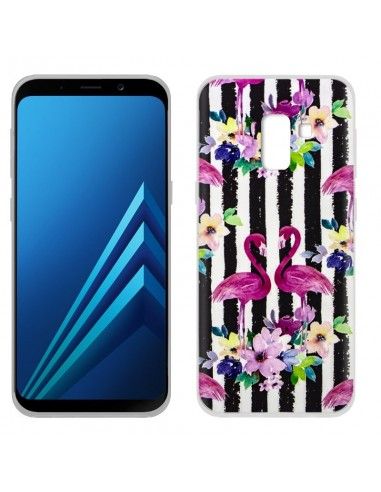 Carcasa Samsung A530 Galaxy A8 (2018) Dibujos Flamencos