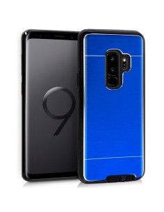Carcasa aluminio cama TPU Samsung G965 Galaxy S9 Plus azul