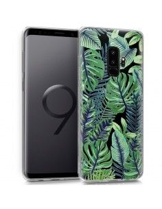 Carcasa TPU transparente Samsung G965 Galaxy S9 Plus Clear diseño Tropical