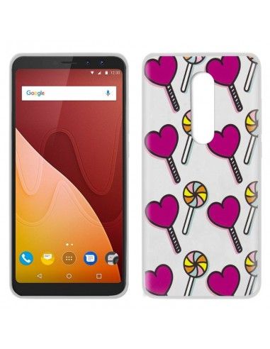 Carcasa TPU Wiko View Prime diseño Piruletas