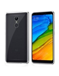 Carcasa TPU transparente Xiaomi Redmi 5 borde metalizado plata