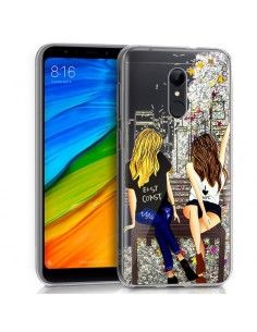 Carcasa TPU gel purpurina Xiaomi Redmi 5 diseño Girls