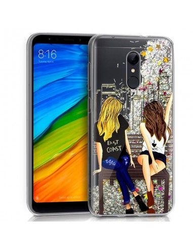 Carcasa TPU gel purpurina Xiaomi Redmi 5 diseño Girls