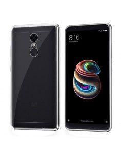 Carcasa TPU transparente Xiaomi Redmi 5 Plus borde metalizado plata