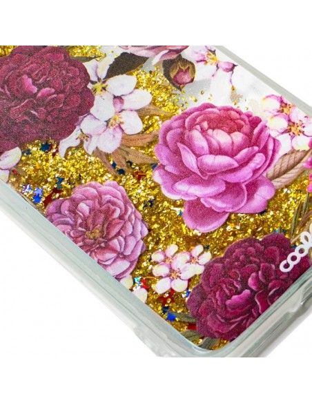 Carcasa TPU gel purpurina Xiaomi Redmi 5 Plus diseño Flores