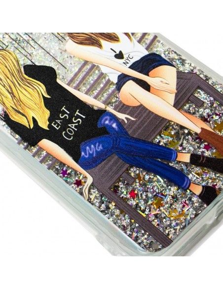 Carcasa TPU gel purpurina Xiaomi Redmi 5 Plus diseño Girls