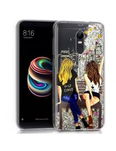 Carcasa TPU gel purpurina Xiaomi Redmi 5 Plus diseño Girls