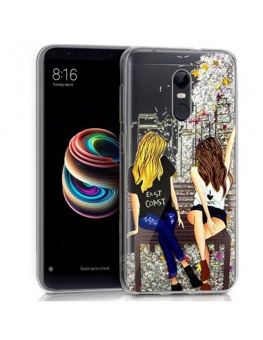 Carcasa TPU gel purpurina Xiaomi Redmi 5 Plus diseño Girls